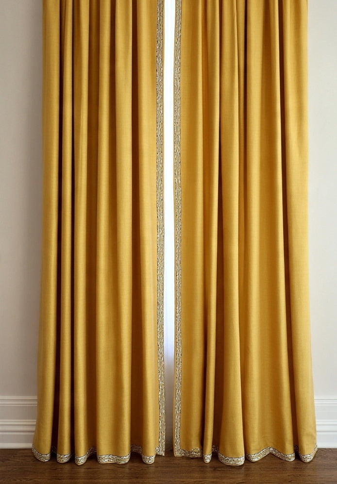 Soft Mustard yellow 5 meter curtain
